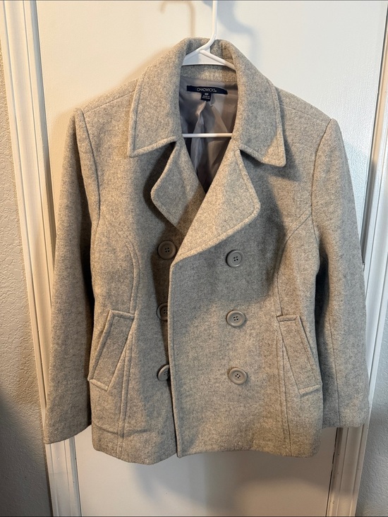 Chadwicks Jackets & Blazers - Chadwicks Gray Double-Breasted Wool Peacoat